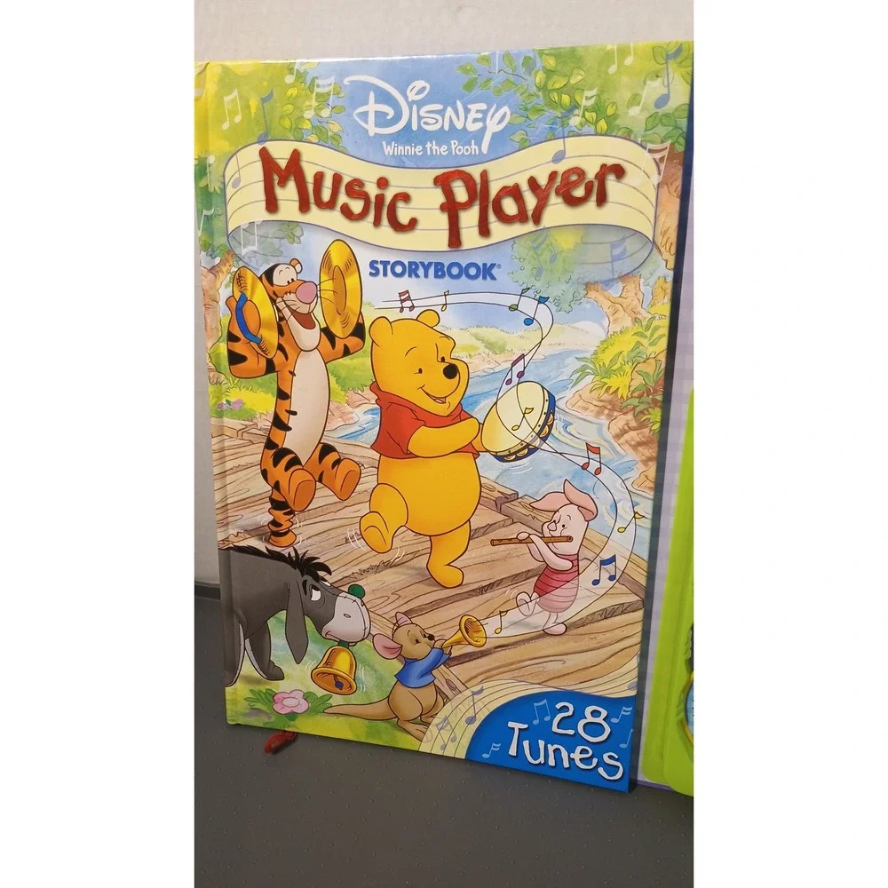 *Rare* Disney Music Player Storybook Kids Multi Winnie the Pooh 28 Tunes 4 Discs